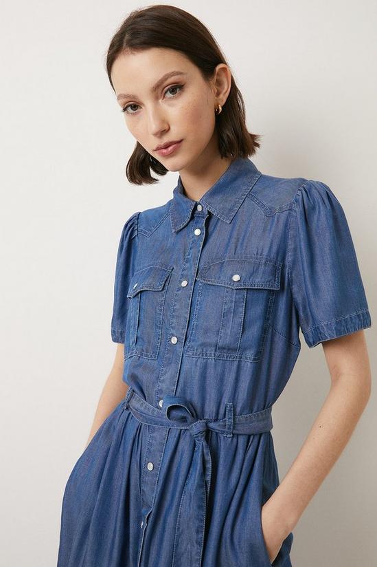 Oasis Short Sleeve Button Through Shirt Dress 2