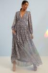 Oasis Sketchy Floral Ruched Button Front Maxi Dress thumbnail 1