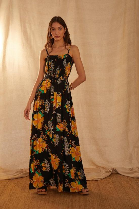 Oasis Floral Print Strappy Maxi Dress 2