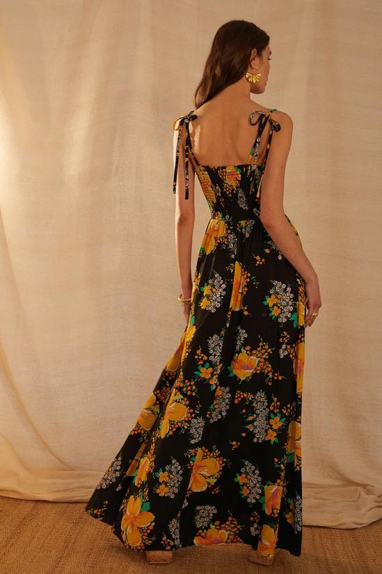 Oasis Floral Print Strappy Maxi Dress 3