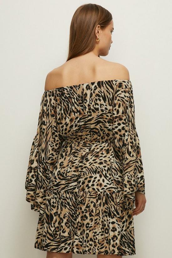 Oasis Animal Print Bardot Dress 3