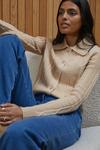 Oasis Cable Collared Cardigan thumbnail 1