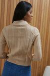 Oasis Cable Collared Cardigan thumbnail 3