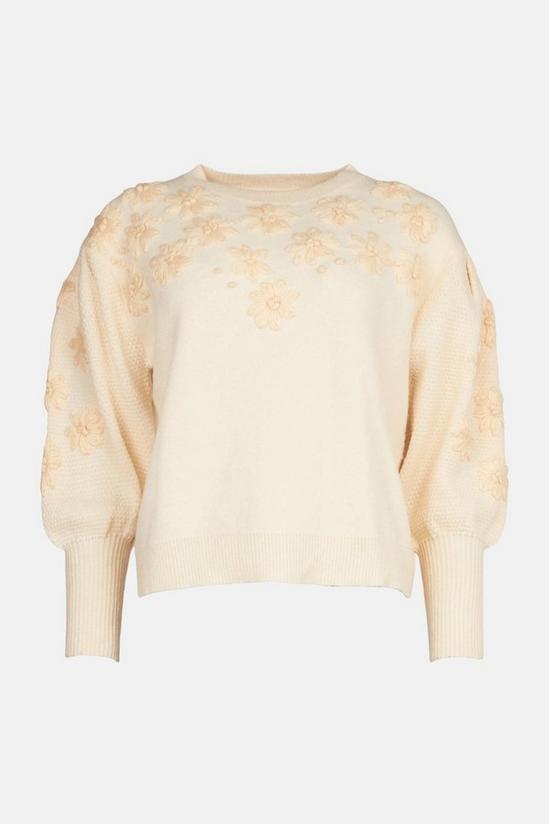 Oasis Embroidered Floral Balloon Sleeve Jumper 4