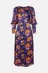 Oasis Petite Wild Floral Puff Sleeve Midaxi Dress thumbnail 4