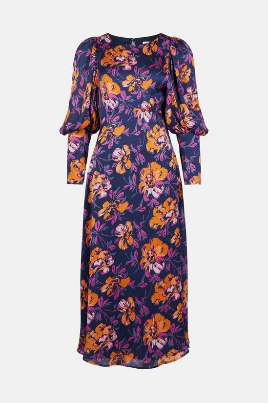 Oasis Petite Wild Floral Puff Sleeve Midaxi Dress 4