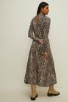 Oasis Leopard Print Jersey Funnel Neck Midi Dress thumbnail 3