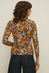 Oasis Floral Print Jersey Funnel Neck Top thumbnail 3