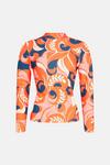 Oasis Paisley Print Jersey Funnel Neck Top thumbnail 4