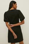Oasis Button Front Puff Sleeve Ponte Dress thumbnail 3