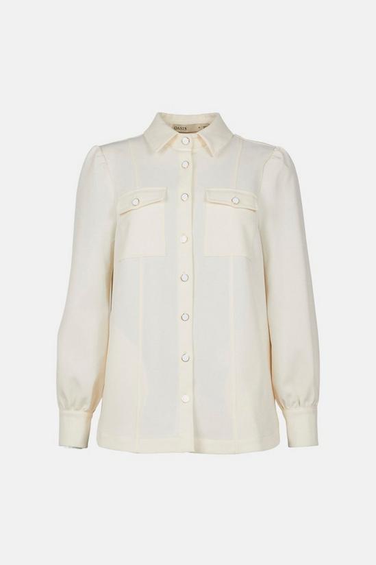 Oasis Button Through Crepe Shirt 4