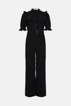 Oasis Frill Detail Belted Crepe Jumpsuit thumbnail 4