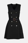 Oasis Ponte Belted Button Through Dress thumbnail 4