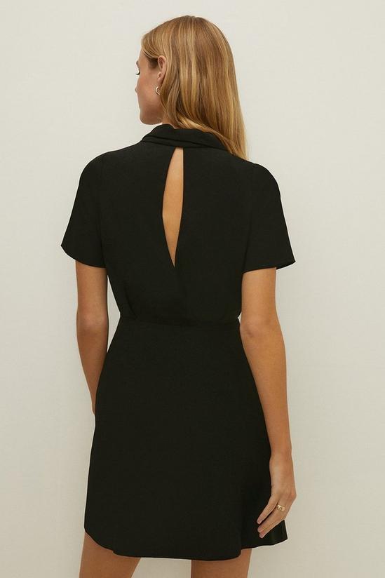 Oasis Wrap Front Crepe Tailored Dress 3