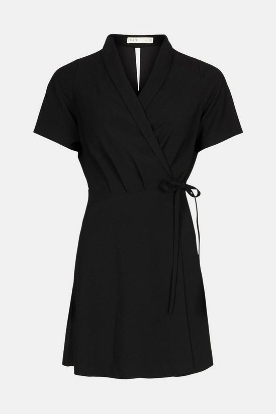 Oasis Wrap Front Crepe Tailored Dress 4