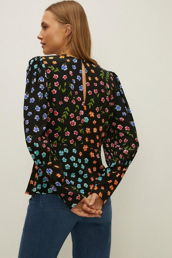 Oasis Patchwork Floral Puff Sleeve Top 3