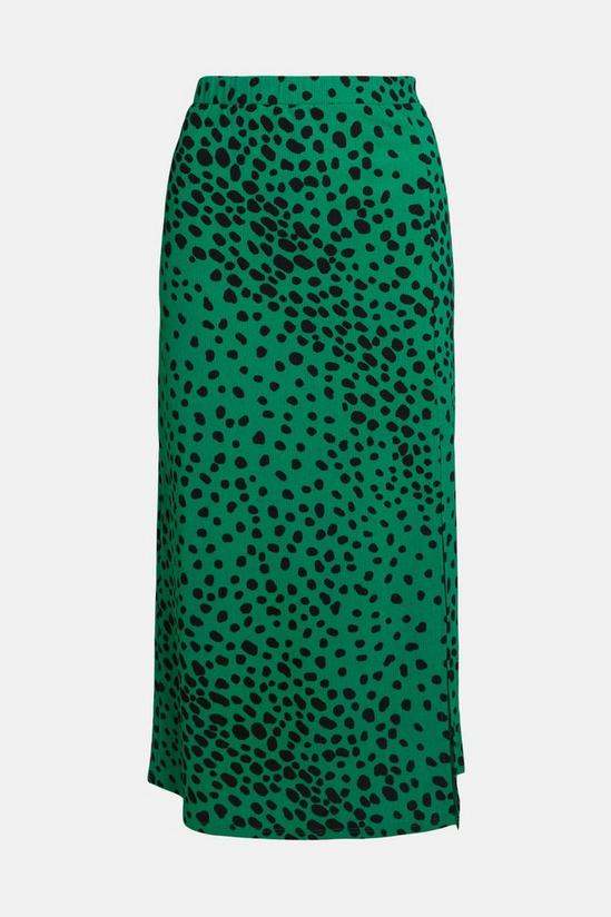 Oasis Spot Crinkle Jersey Printed Midi Skirt 4