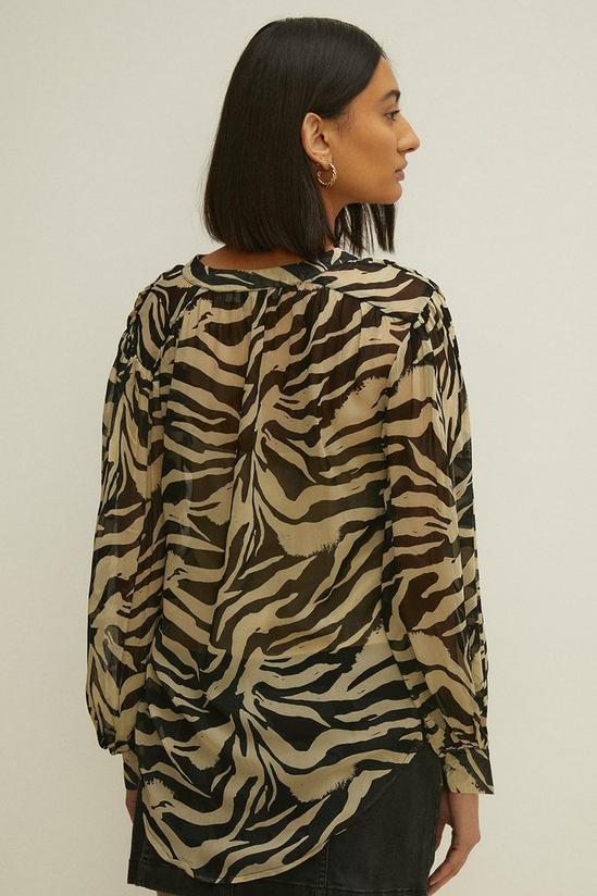 Oasis Zebra Printed Long Sleeve Shirt 3