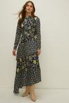 Oasis Asymmetric Ruffle Mixed Floral Printed Dress thumbnail 2