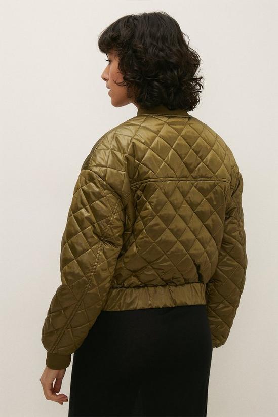 Oasis Collarless Quilted Bomber Jacket 3