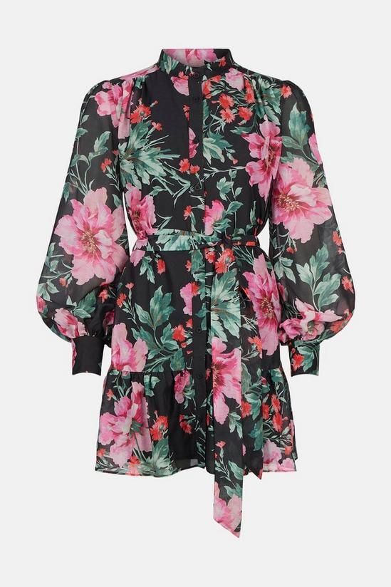 Oasis Soft Floral Printed Button Front Skater 4