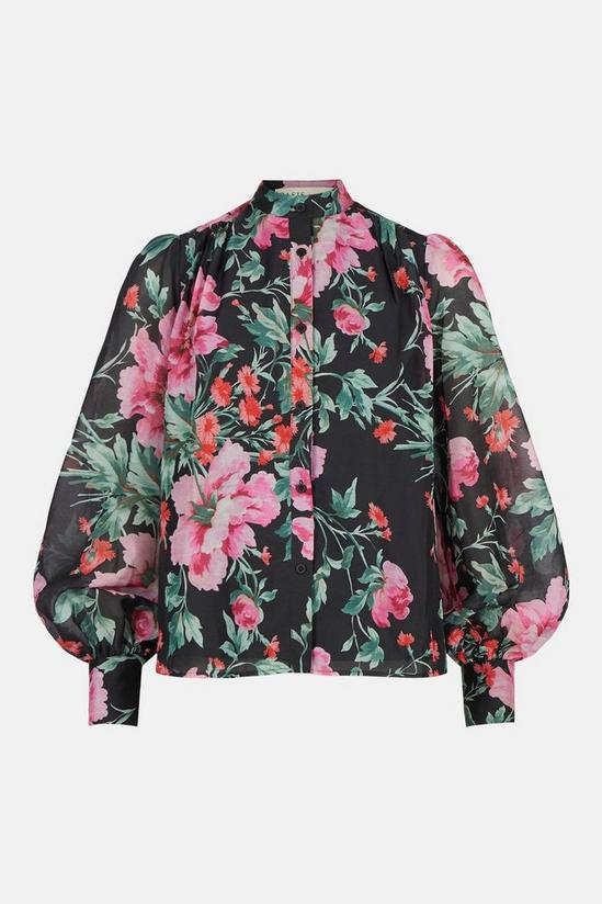 Oasis Soft Floral Printed Button Front Shirt 4