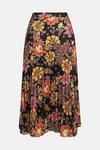 Oasis Drop Waist Floral Printed Pleated Midi Skirt thumbnail 4