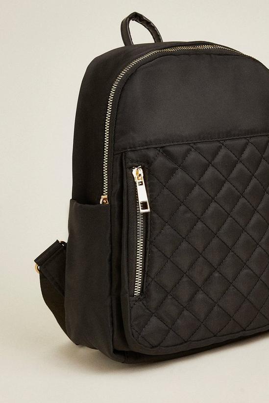 Oasis Half Quilted Detail Zip Backpack 3