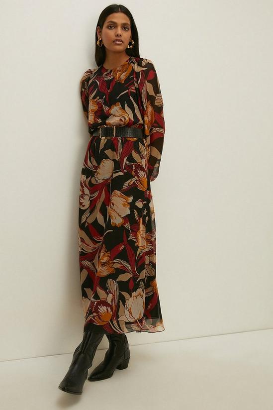 Oasis Viscose Silk Tulip Midi Dress 2