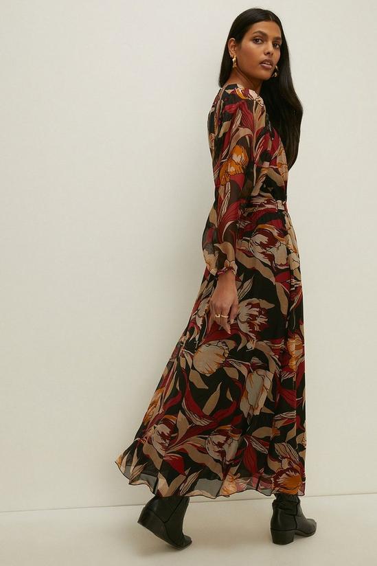 Oasis Viscose Silk Tulip Midi Dress 3