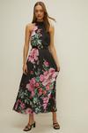 Oasis Bright Floral Halter Occasion Maxi Dress thumbnail 1