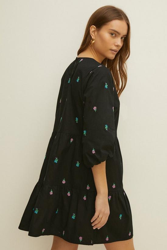 Oasis Ditsy Embroidered Smock Dress 3