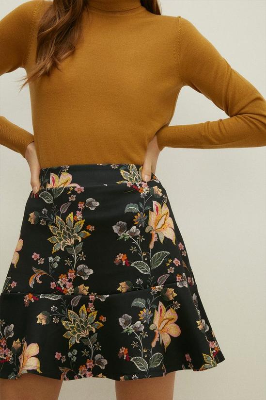 Oasis Trailing Floral Scuba Flippy Skirt 2