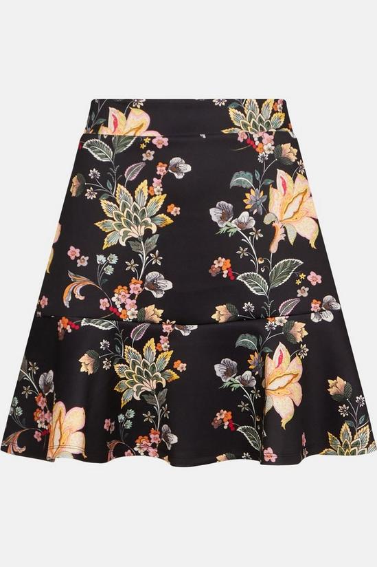 Oasis Trailing Floral Scuba Flippy Skirt 4