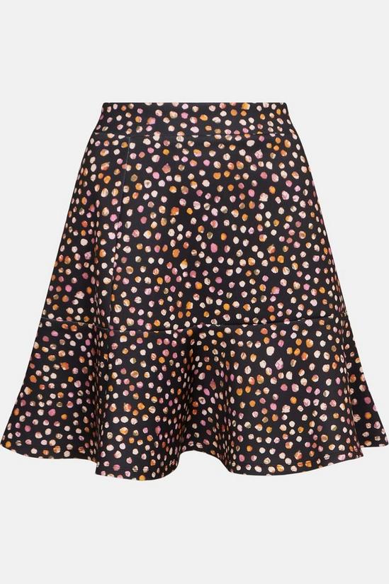 Oasis Spot Print Scuba Flippy Skirt 4