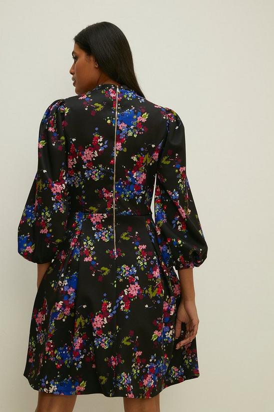 Oasis Ditsy Floral Balloon Sleeve Skater Dress 3