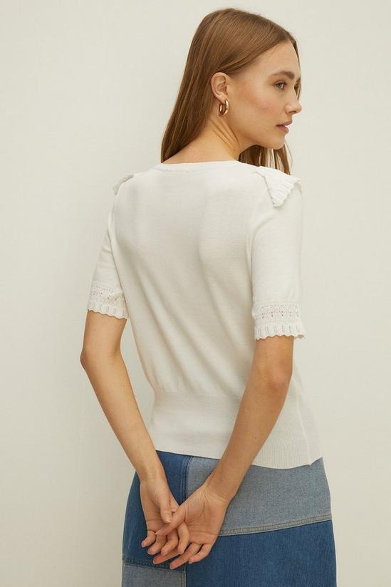 Oasis Frill Detail Knitted Top 3