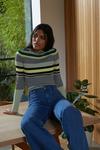 Oasis Stripe Crew Ribbed Knitted Jumper thumbnail 1