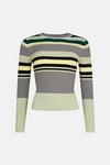 Oasis Stripe Crew Ribbed Knitted Jumper thumbnail 4