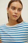 Oasis Stripe Cotton Slub Roll Sleeve T-Shirt thumbnail 1