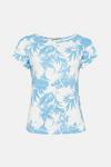 Oasis Floral Print Cotton Slub Roll Sleeve T Shirt thumbnail 4