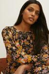 Oasis Slinky Jersey Floral Shirred Cuff Dress thumbnail 2