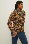 Oasis Slinky Jersey Floral Shirred Neck Top thumbnail 3