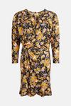 Oasis Slinky Jersey Floral Twist Front Mini Dress thumbnail 4