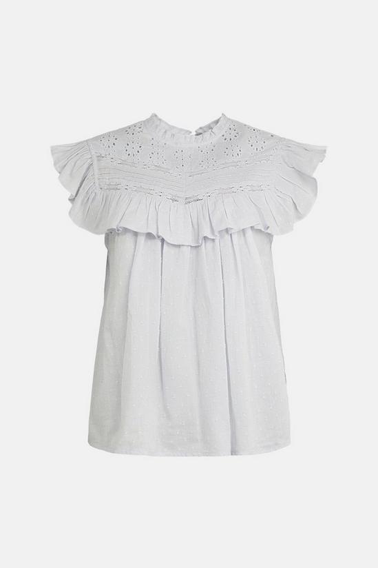 Oasis Broderie Ruffle Shell Top 4