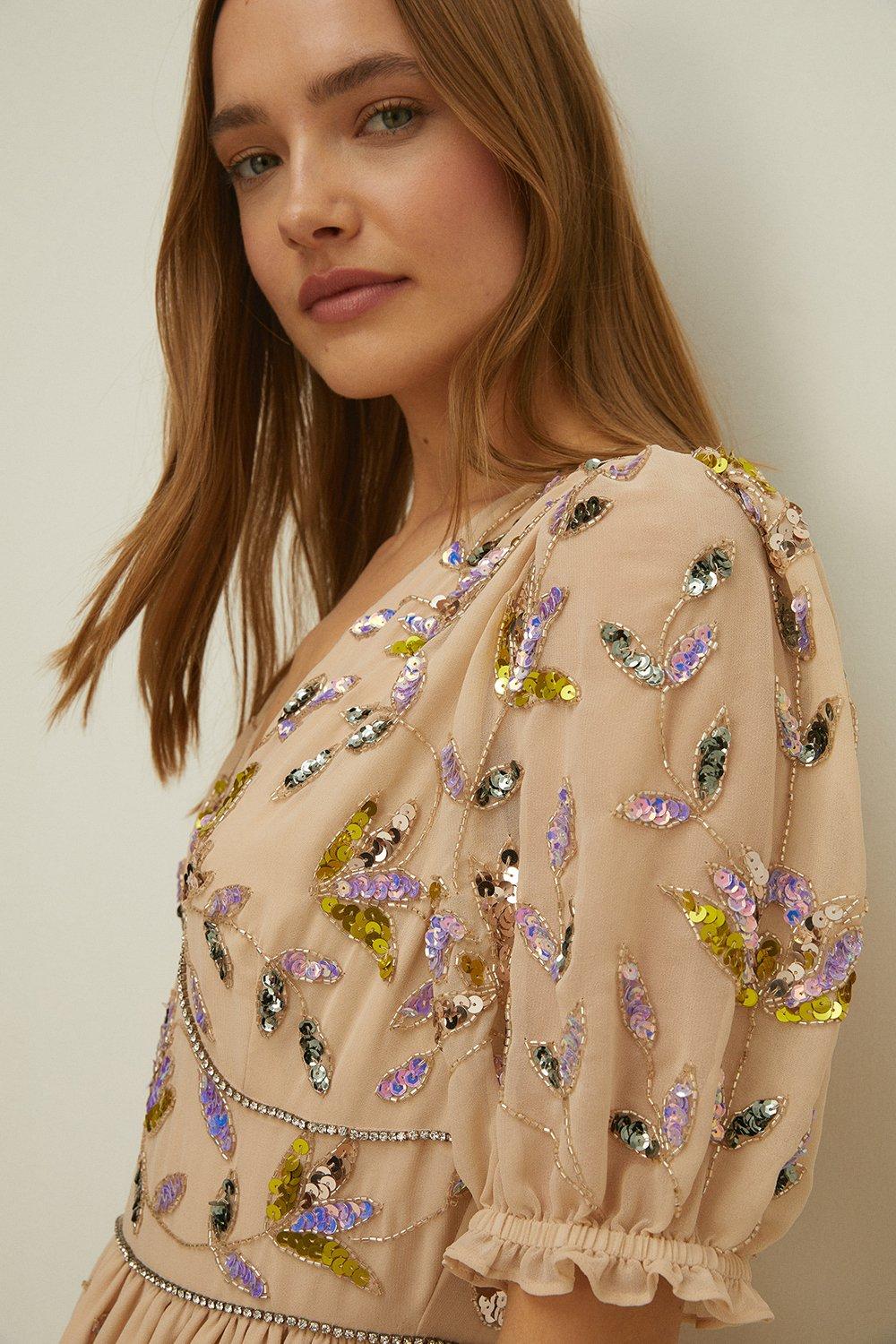 Oasis embellished maxi store dress