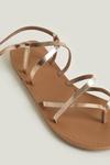 Oasis Leather Toe Post Strappy Tie Up Sandal thumbnail 2