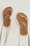 Oasis Leather Toe Post Strappy Tie Up Sandal thumbnail 3