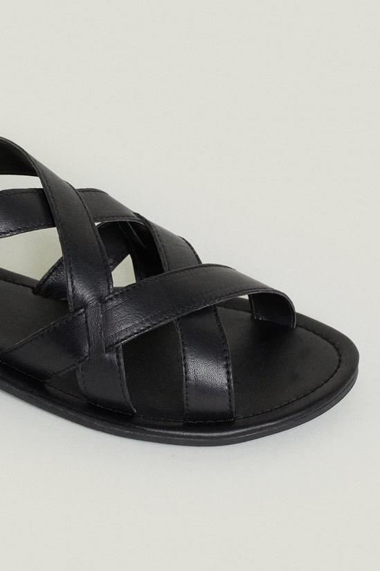 Oasis Leather Cross Over Sandal 3