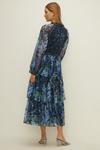 Oasis Lace Balloon Sleeve Floral Tiered Midi Dress thumbnail 3
